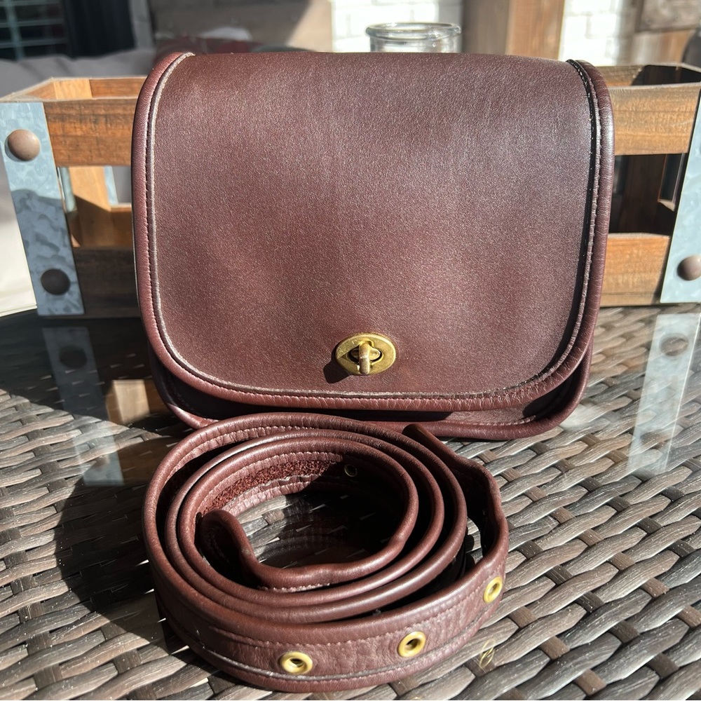 Vintage Coach Mahogany Brown #9965 Legacy Small Flap Bag